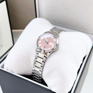 Gucci G-Timeless Pink Dial Stainless Steel Ladies Watch YA126524