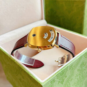 Gucci Grip YA157405 Gold-Tone Leather Strap