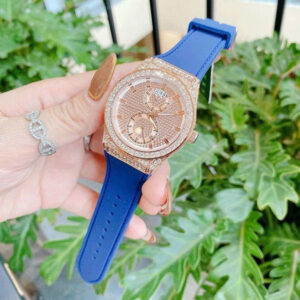 Guess GW0439L4 Multifunction Crystals Rose Gold Dial Blue