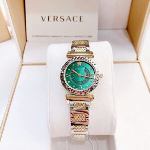 Versace Vanity Mini Green Dial Two Tone Ladies VEAA01320