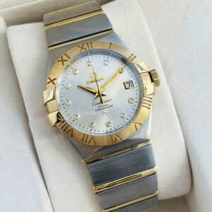 omega constellation chronometer silver dial 123.20.35.20.52.001